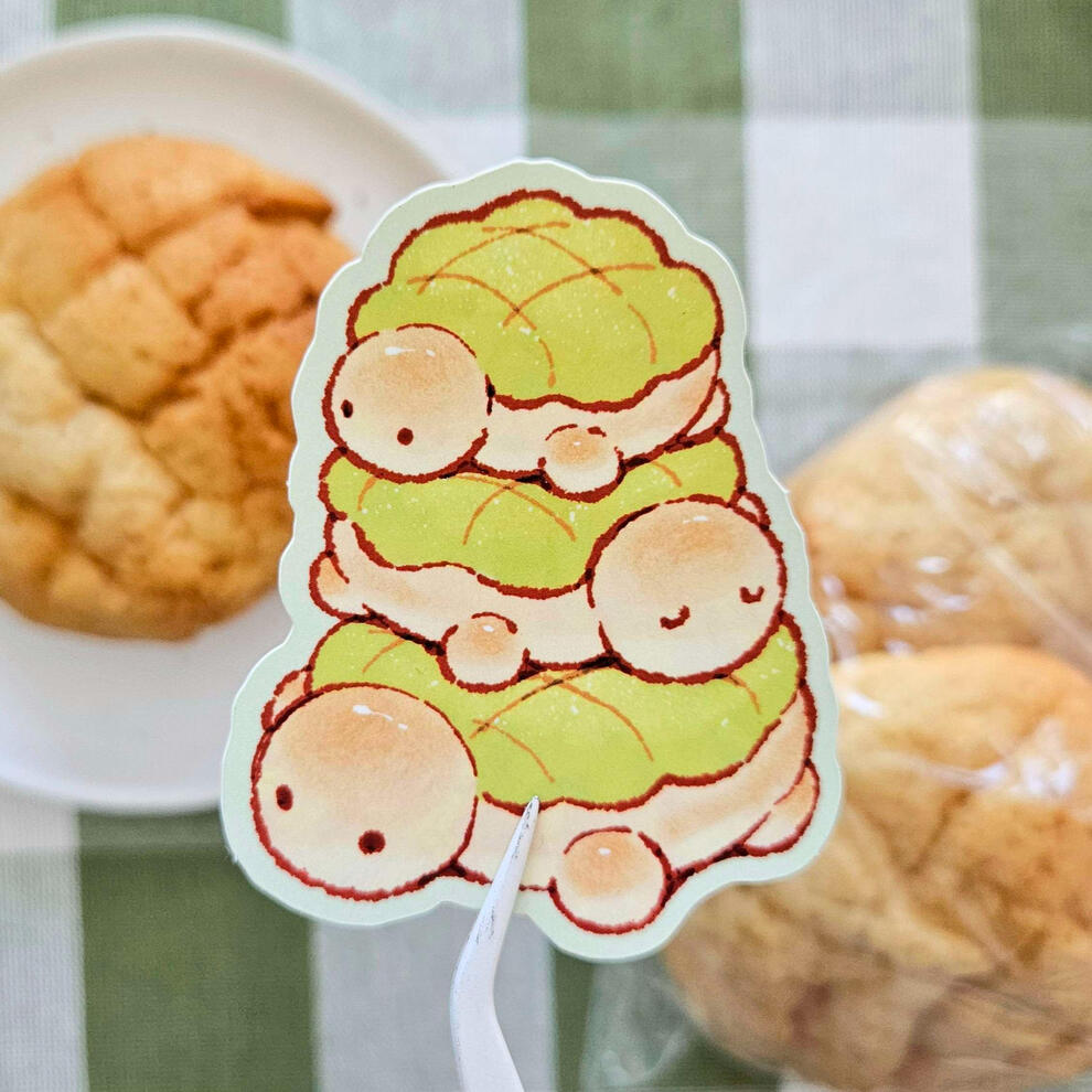 melonpan turtles sticker - nov 2025