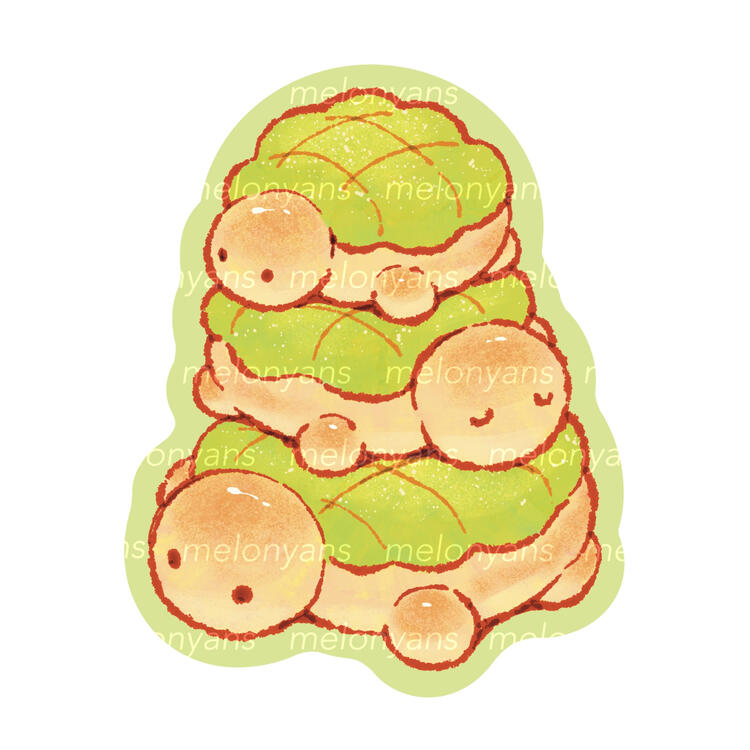 melonpan turtles sticker
