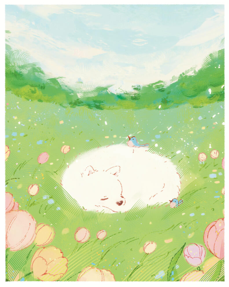flower field print
