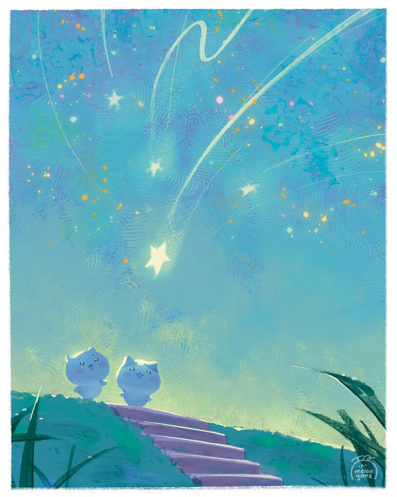 falling stars print