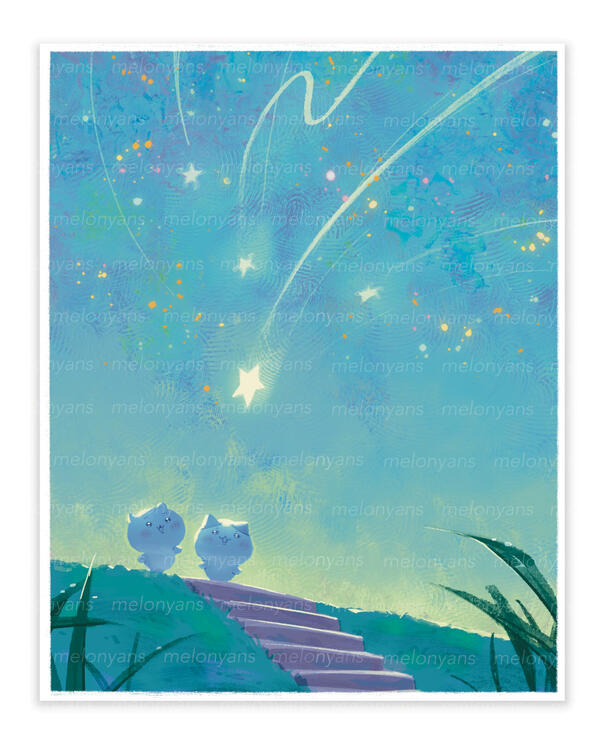 falling stars print