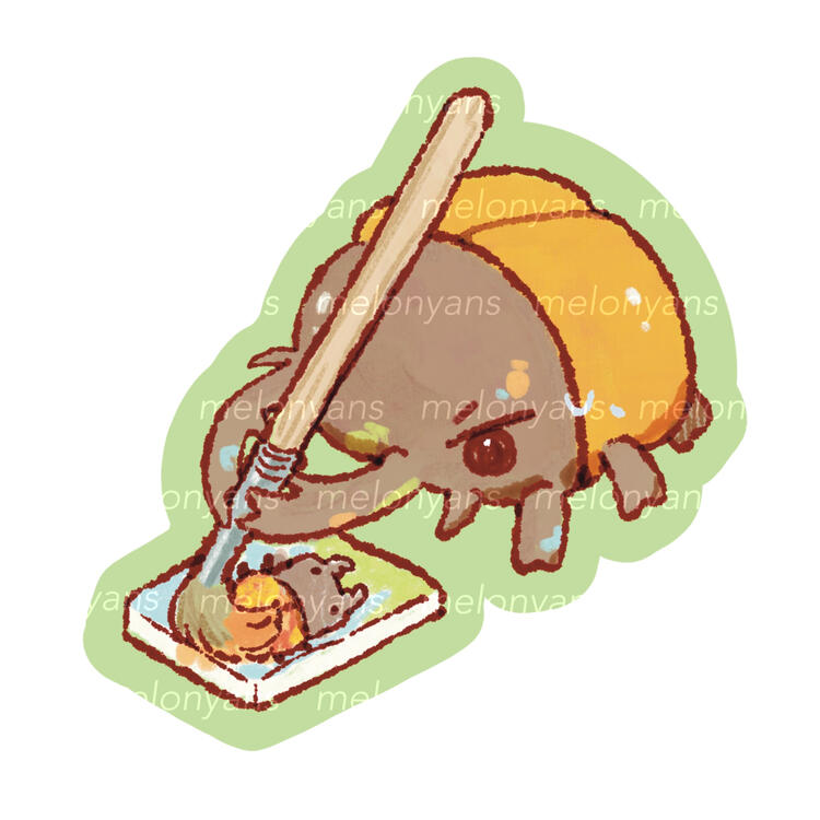 artist beetle sticker