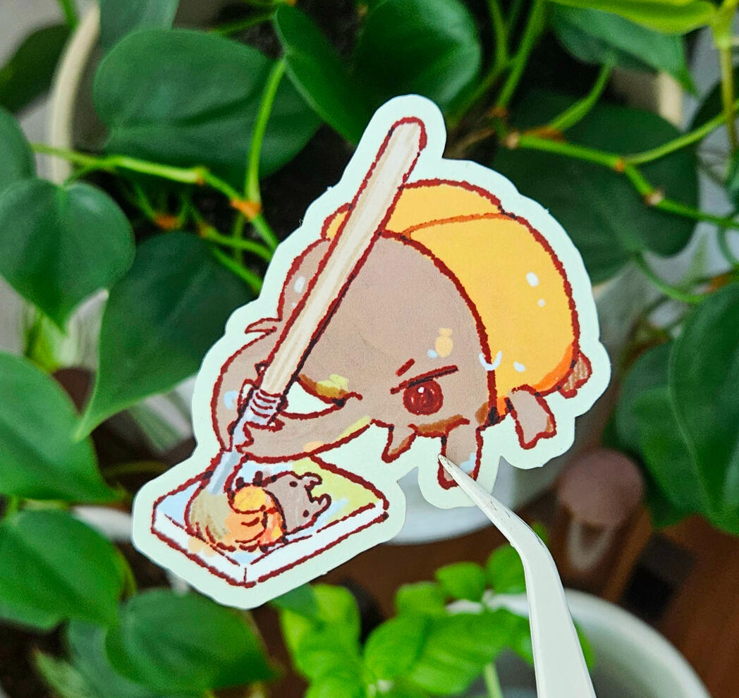 artist beetle sticker