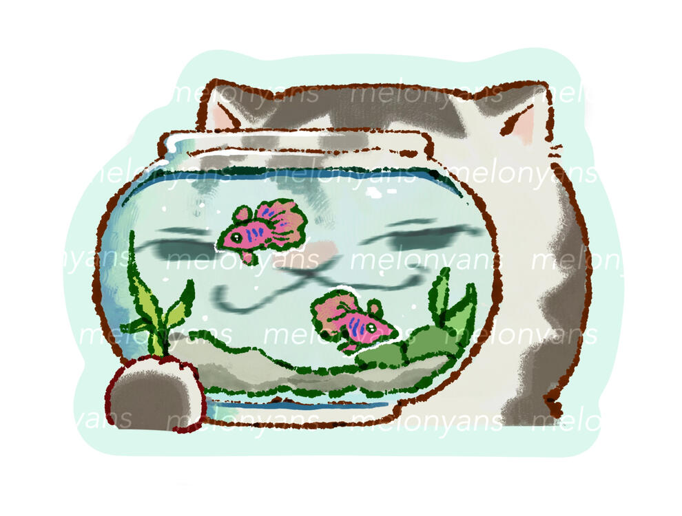 fishbowl sticker