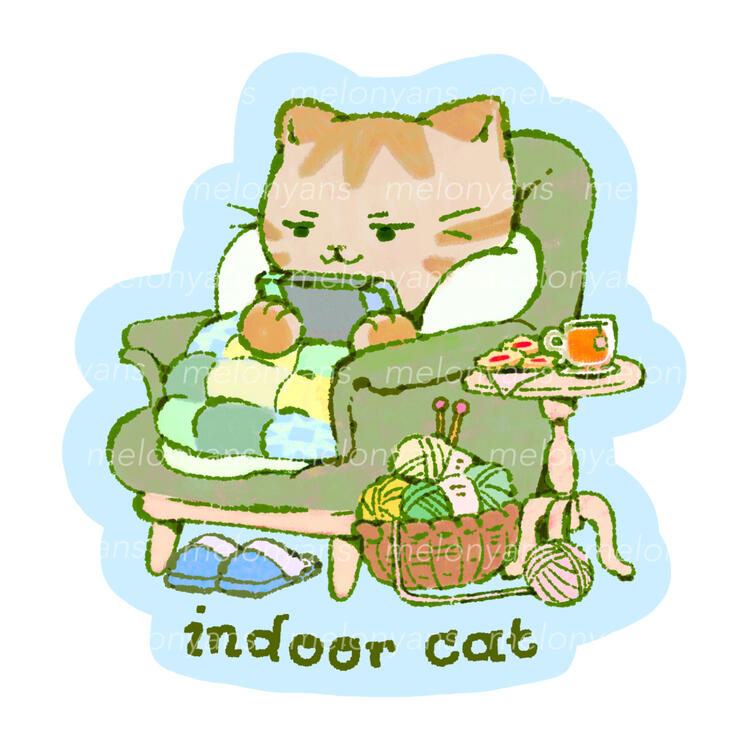 indoor cat sticker